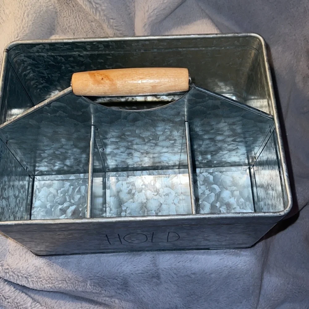 COPY - Rae Dunn Galvanized Utensil Holder “HOLD” NWT